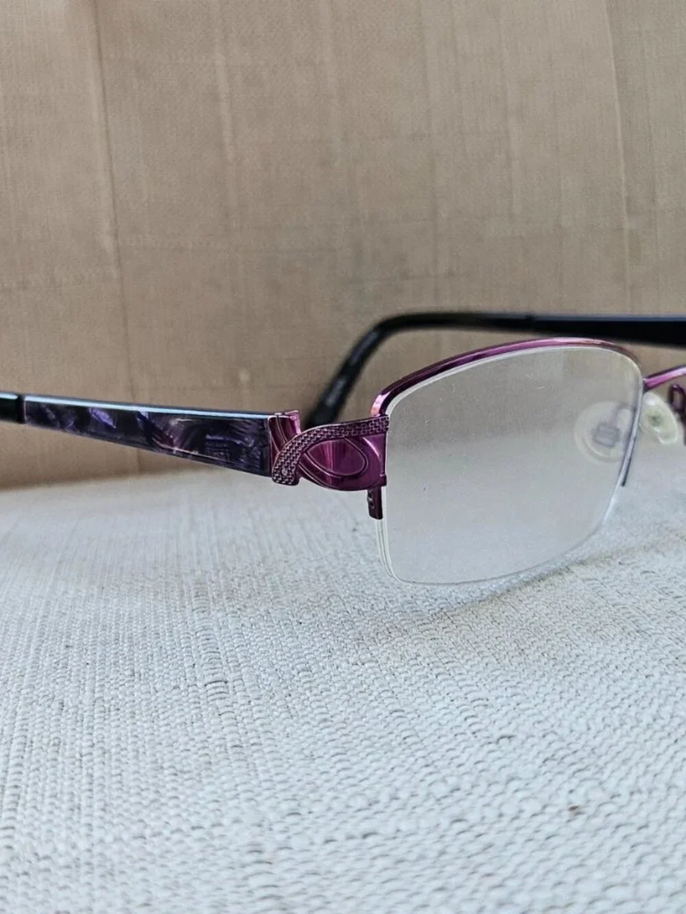 Bulova Women Eyeglasses Frame VIOLET Eyewear HOTCHKISS Glasses Half Rim Frame
